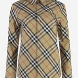 CAMICIA IN COTONE CON MOTIVO CHECK 8113599 SAND IP CHECK BURBERRY 