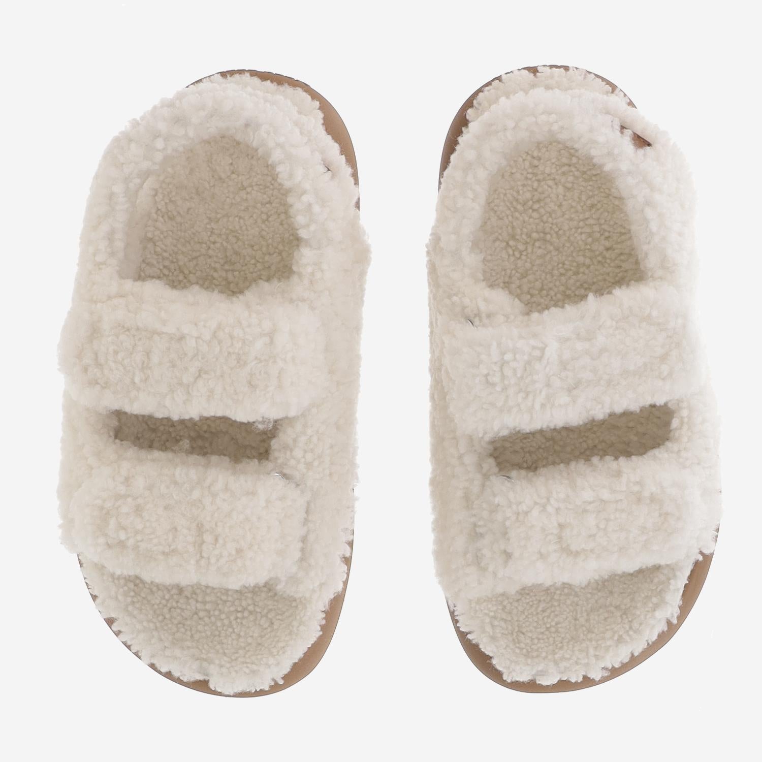 SANDALI IN SHEARLING CON SUOLA SPESSA 2420020 H017 MOON BOOT 