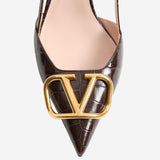 DÉCOLLETÉ SLINGBACK VLOGO SIGNATURE IN VITELLO STAMPATO 8W2S0R01 LURREL VALENTINO GARAVANI 