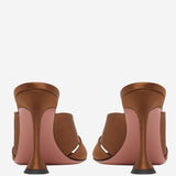 SANDALI SALMA IN RASO SALMASLIPPER 95MOCHA AMINA MUADDI 