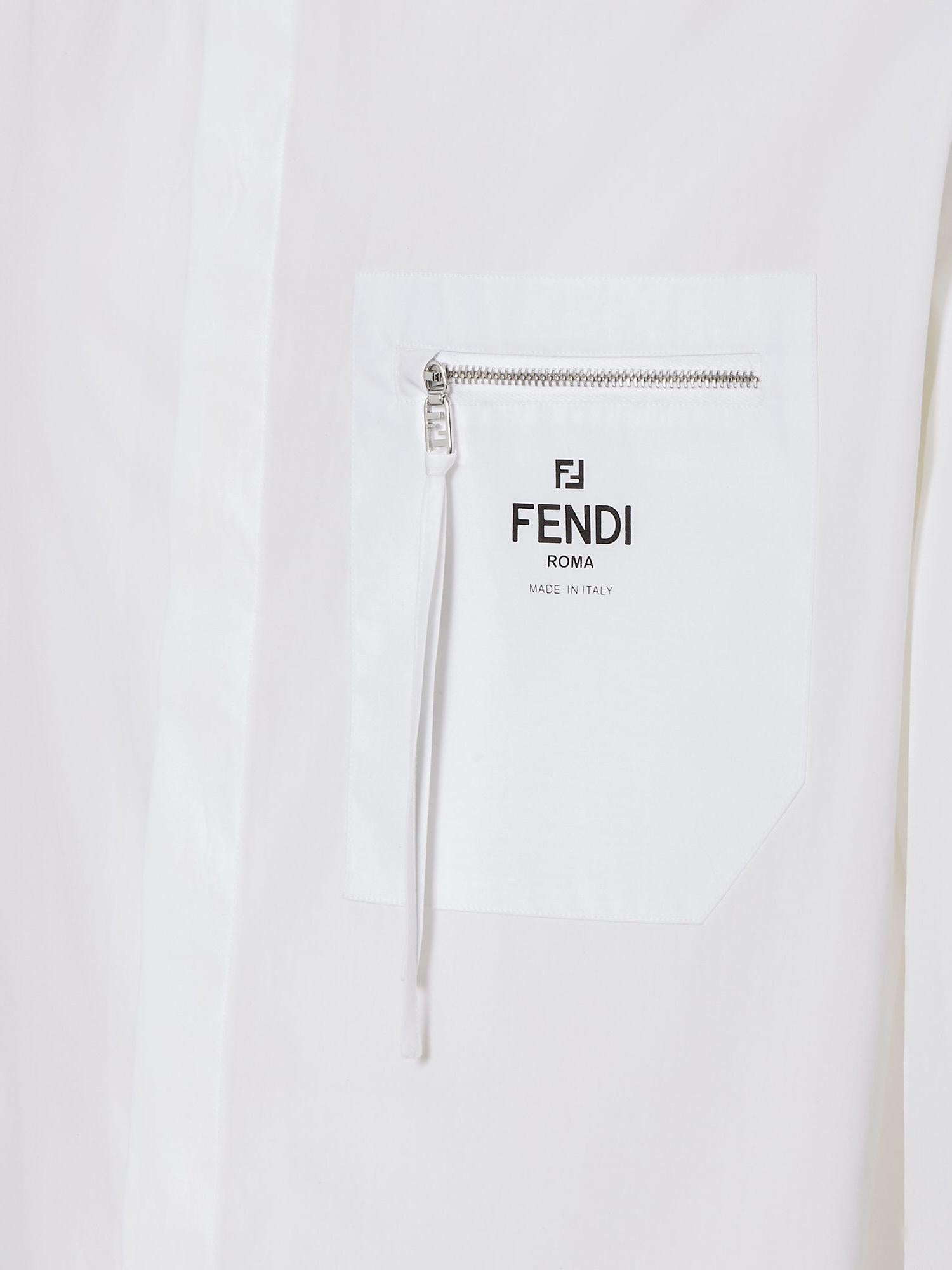 CAMICIA IN COTONE CON LOGO FS1098 AN08F0QA0 FENDI 