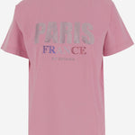 T-SHIRT PARIS STRASS IN COTONE 809122 TRVL59568 BALENCIAGA 