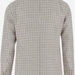 GIACCA MONOPETTO IN MISTO LINO CON MOTIVO CHECK 1SMC22K 340303EA926 TAGLIATORE 