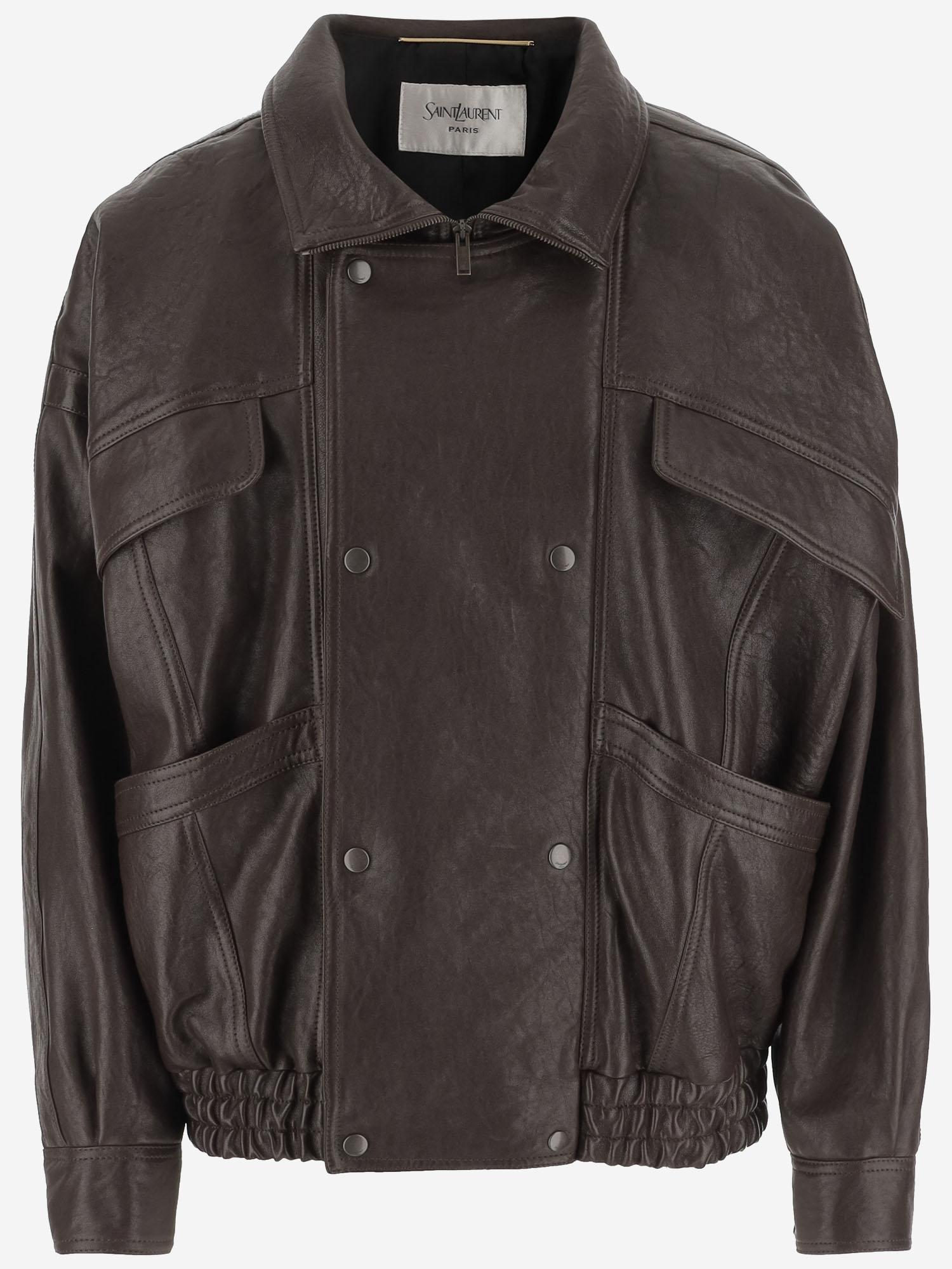 Bomber in pelle a palloncino 836513 YCNF22509 SAINT LAURENT 