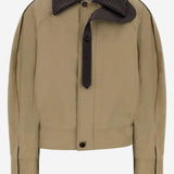 GIACCA IN COTONE CON COLLETTO IN PELLE 852425 V6KO02549 BOTTEGA VENETA 