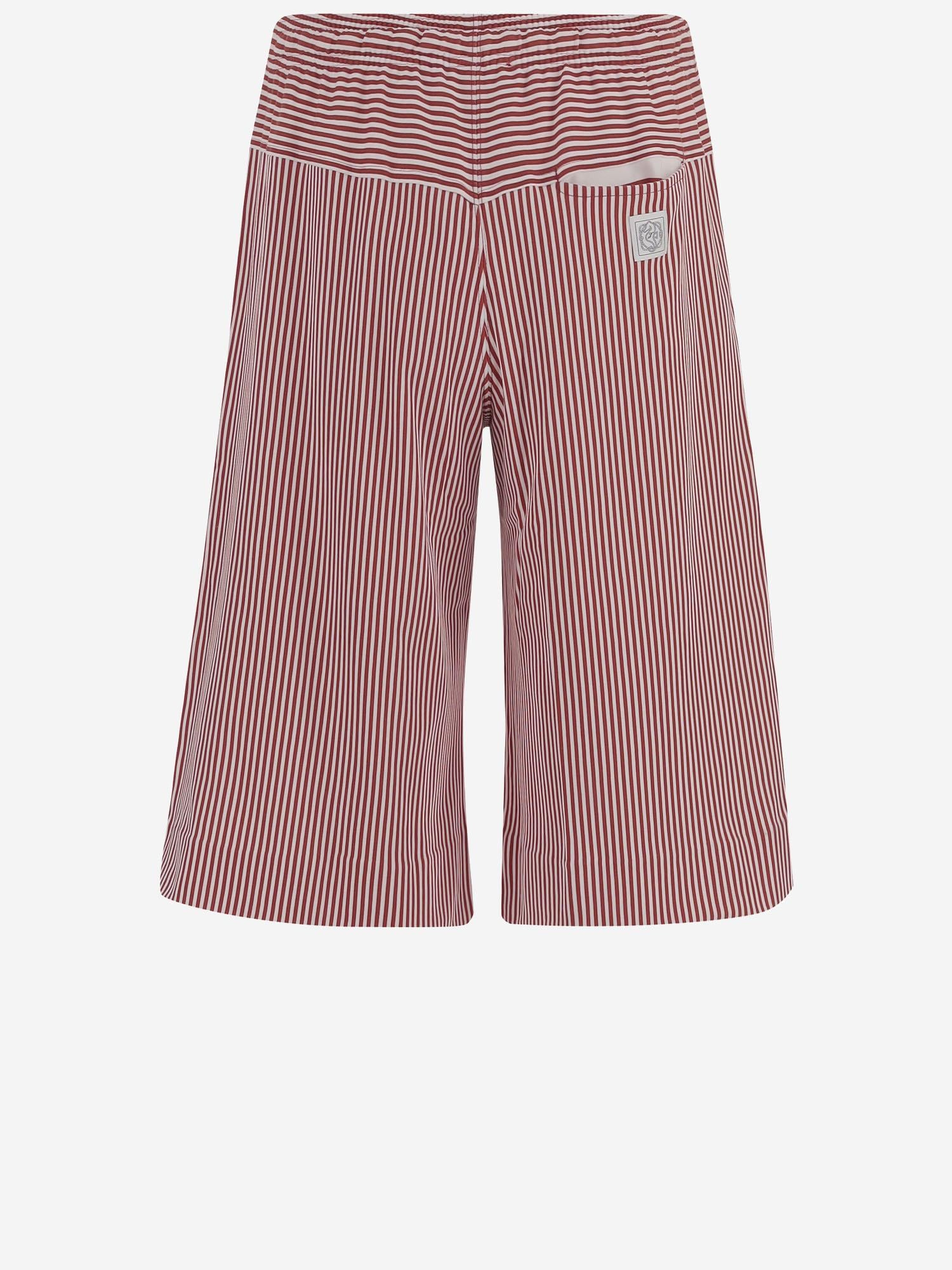 PANTALONI CORTI IN COTONE CON MOTIVO A RIGHE SOW00616AJ00286 4LR JACQUEMUS 