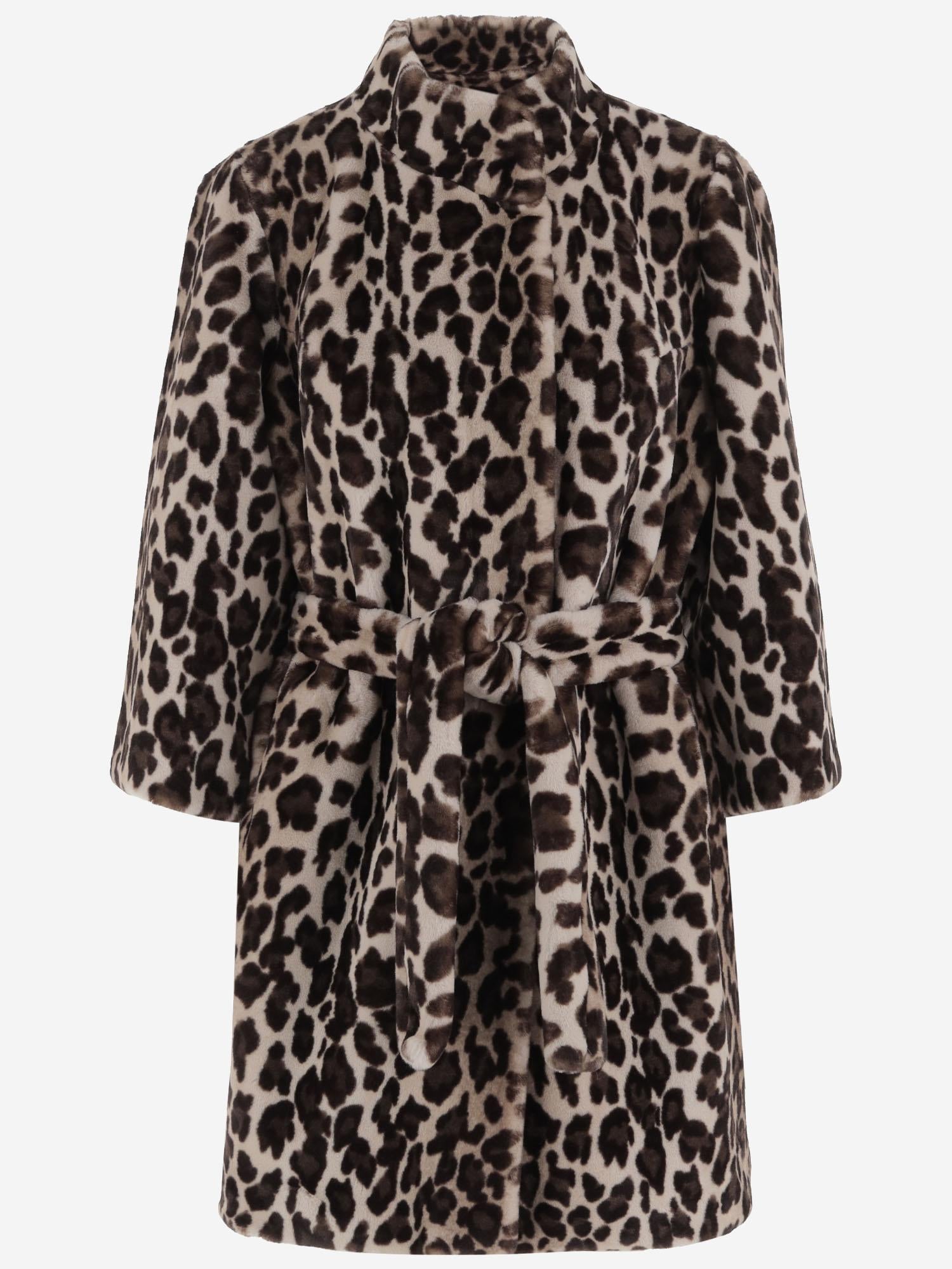 CAPPOTTO IN NYLON CON MOTIVO ANIMALIER EF81 LEO005 UNCOMMON 