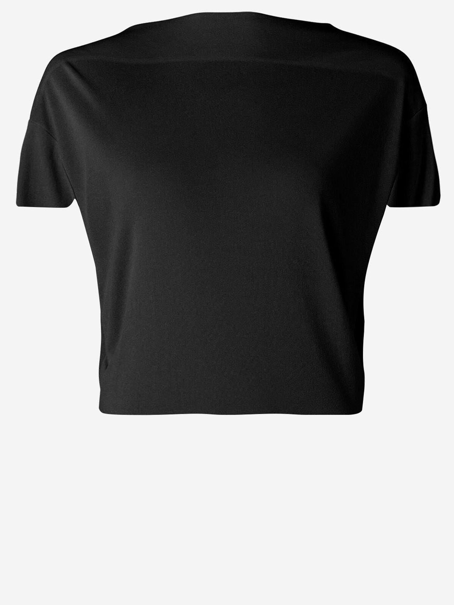 T-shirt nera in misto viscosa TOW00912AJ00253 990 JACQUEMUS 