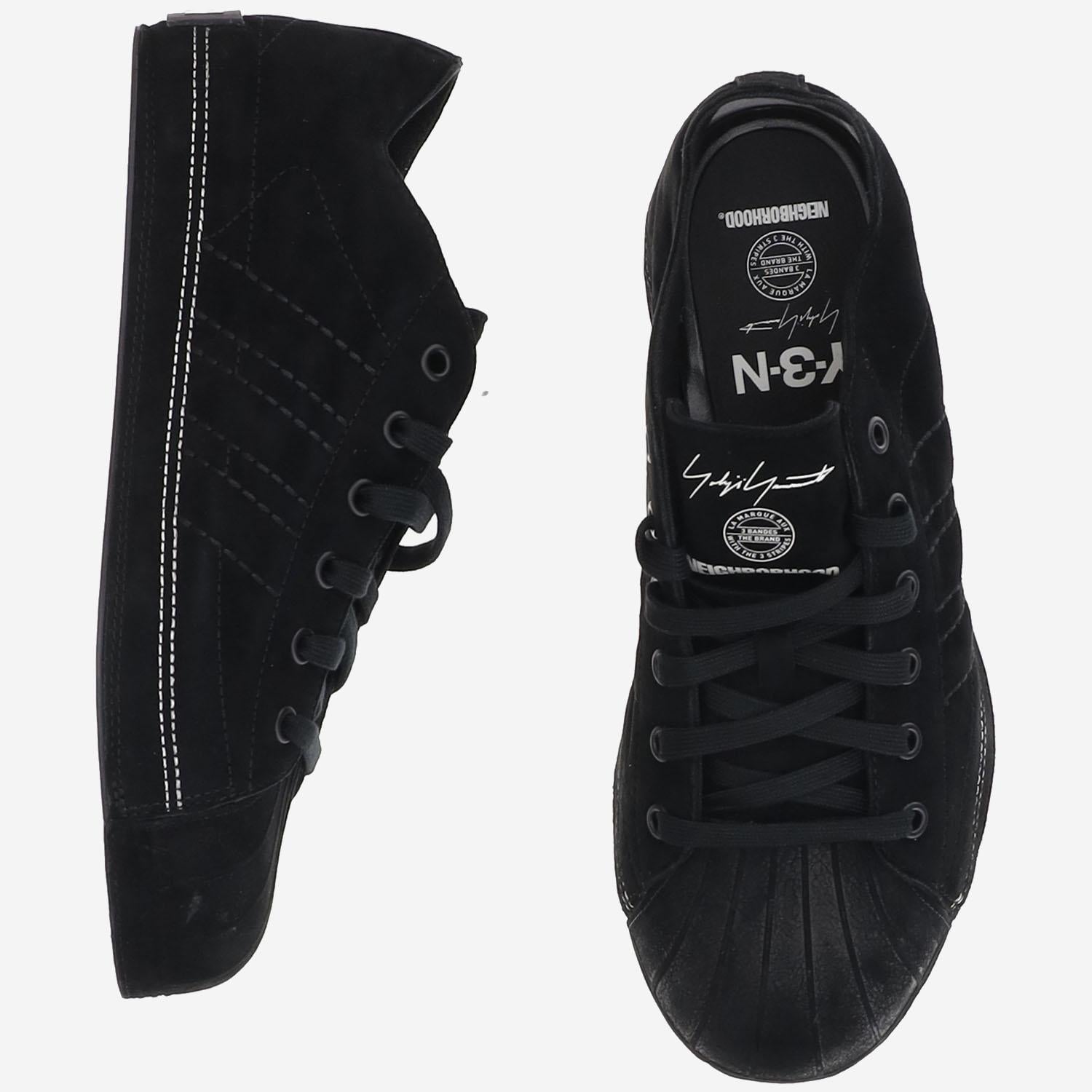 SNEAKERS Y-3 X NEIGHBORHOOD IN PELLE HQ2653 BLACK ADIDAS Y3 X NBDH X DAINESE 