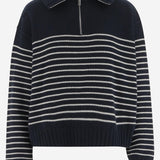 MAGLIONE IN CASHMERE CON MOTIVO A RIGHE MMLB52 18BJF022X MIU MIU 