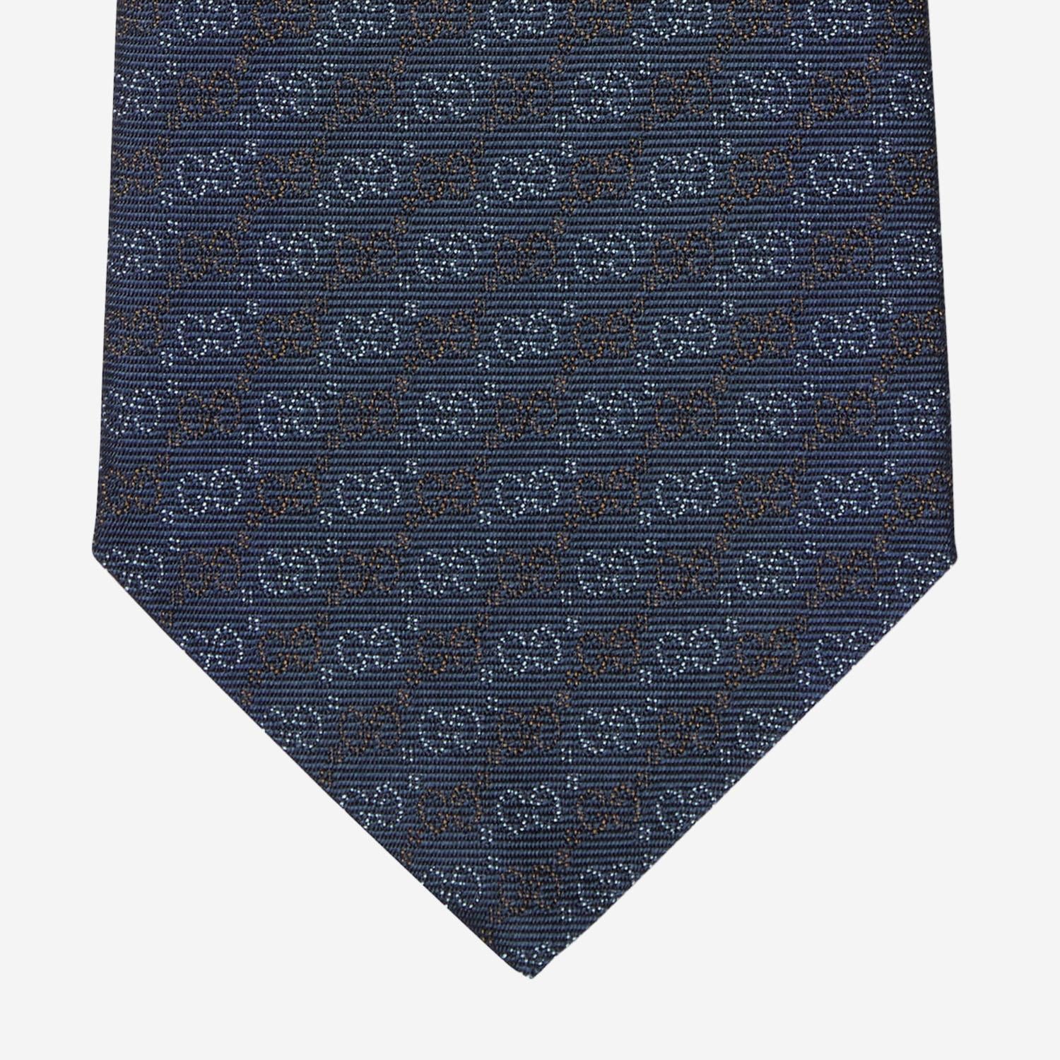 CRAVATTA IN SETA GG JACQUARD 853351 4E0094369 GUCCI 