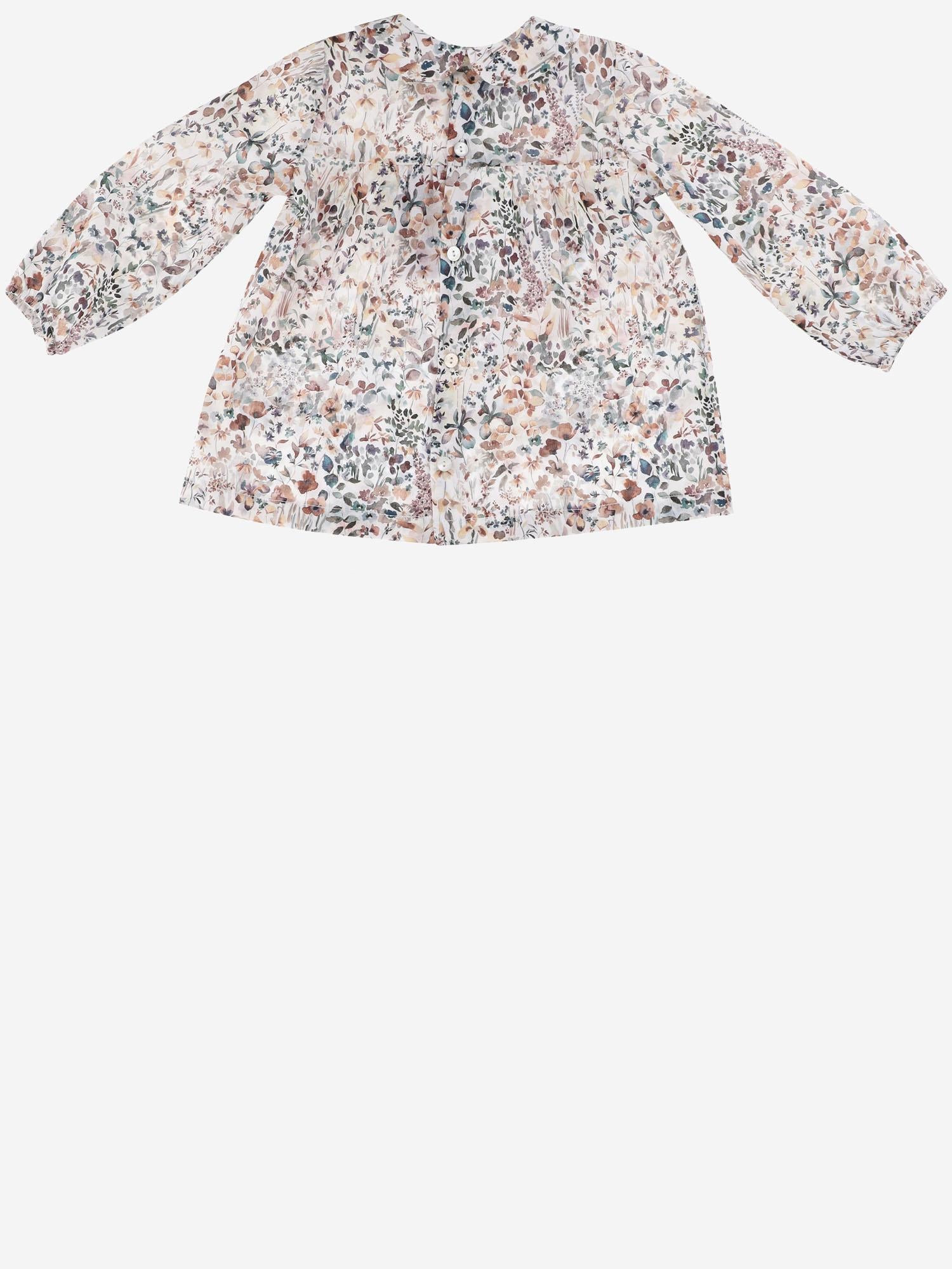 CAMICIA IN COTONE CON MOTIVO FLOREALE FIONA 508 NICOLETTA FANNA KIDS 