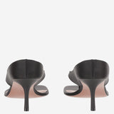 SANDALI ALEXANDRA IN RASO ALEXANDRATHONGSLIPPER 60BLACK AMINA MUADDI 