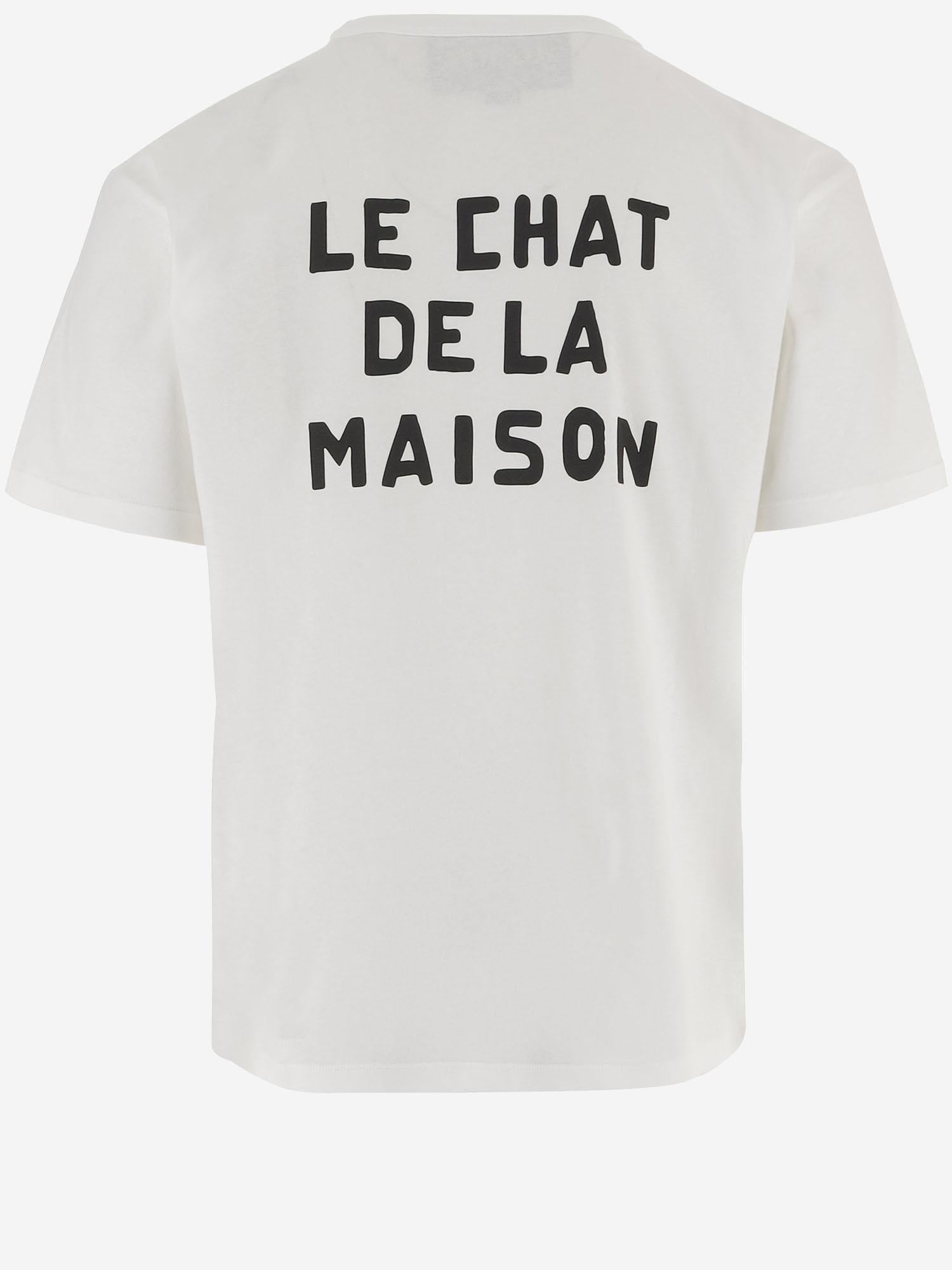 T-shirt in cotone con Stampa Le Chat De La Maison 8V3MG16P BD0A03 VALENTINO 