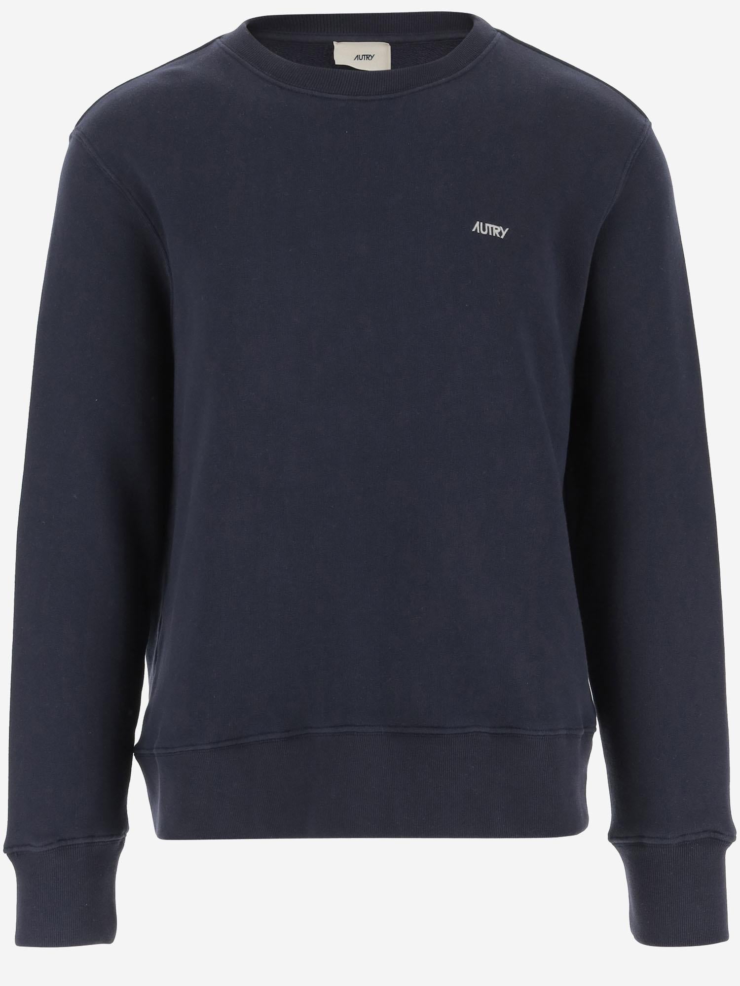 FELPA IN COTONE CON LOGO SWPMA1JB JERSEYBLUE AUTRY 