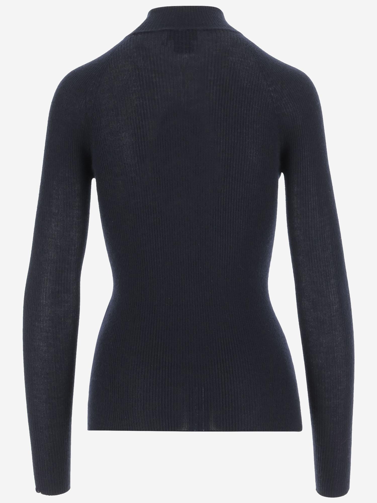 MAGLIA IN CASHMERE E SETA A COSTE W25613 0350 SASUPHI 