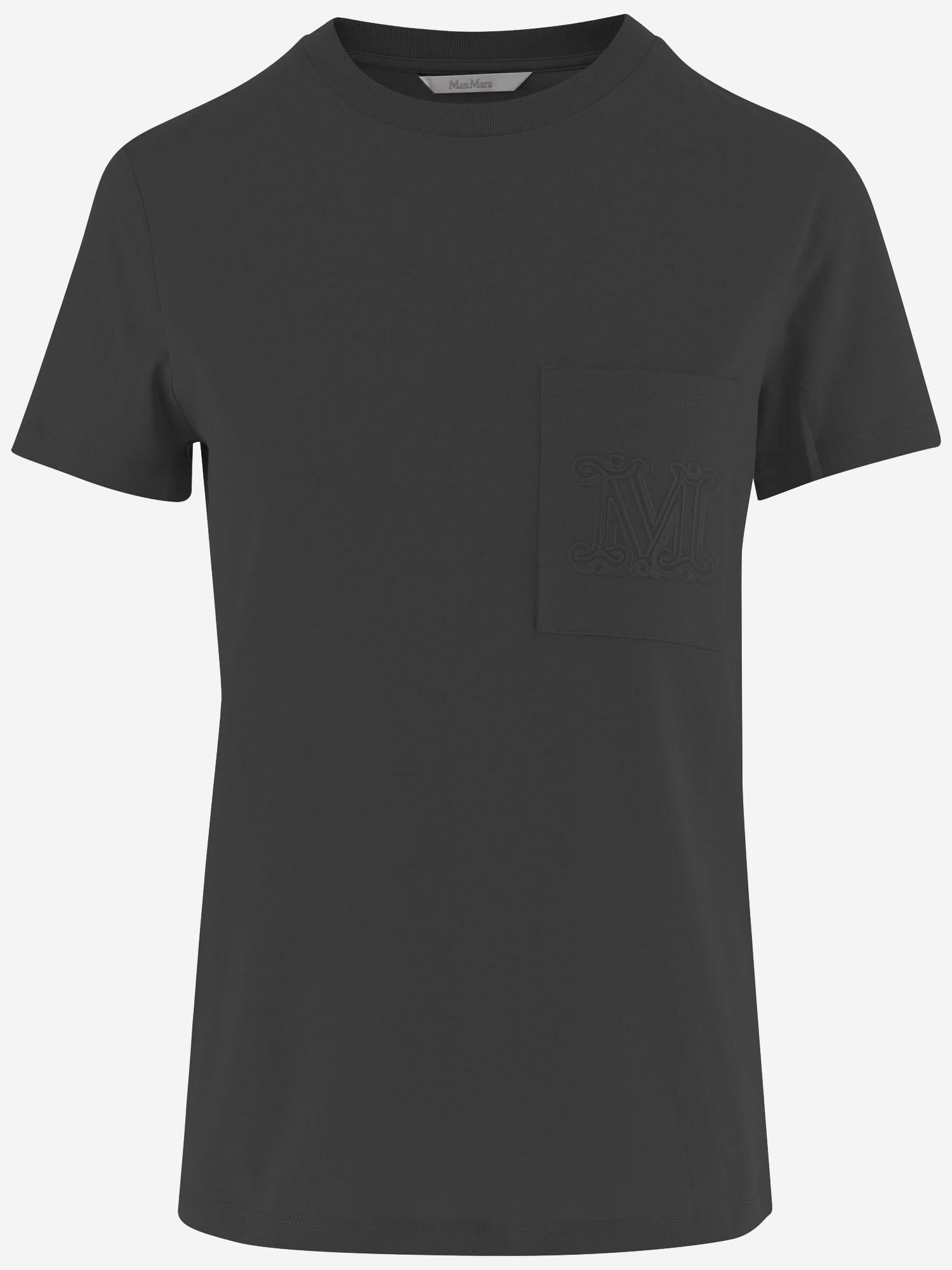 T-SHIRT IN COTONE CON LOGO PAPAIA 006 MAX MARA 
