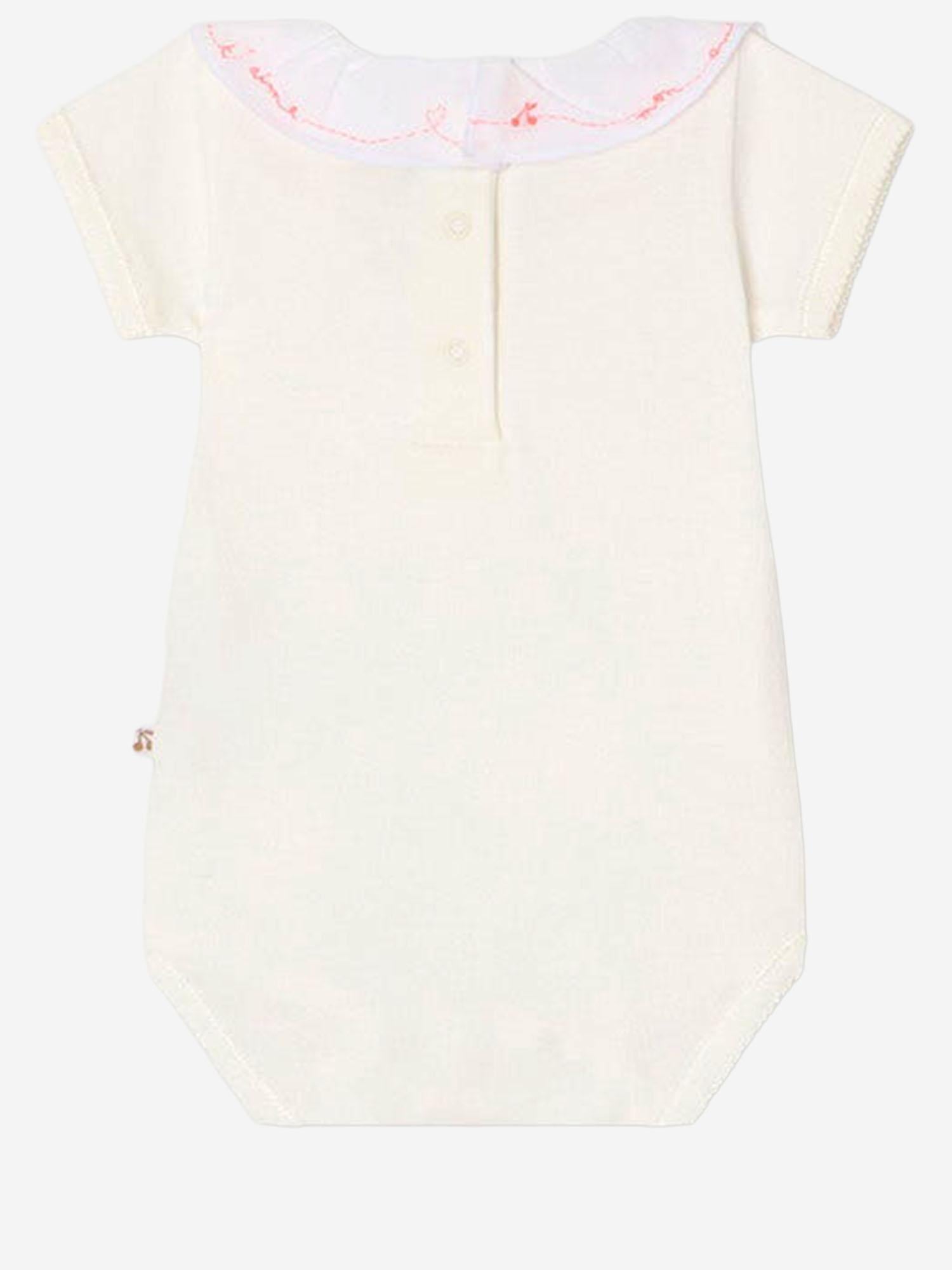 BODY IN COTONE CON COLLETTO RICAMATO S06NUNK00005 002 BONPOINT KIDS 