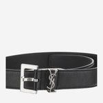 CINTURA CON PLACCA MONOGRAMMA 634440 BRM0E1000 SAINT LAURENT 