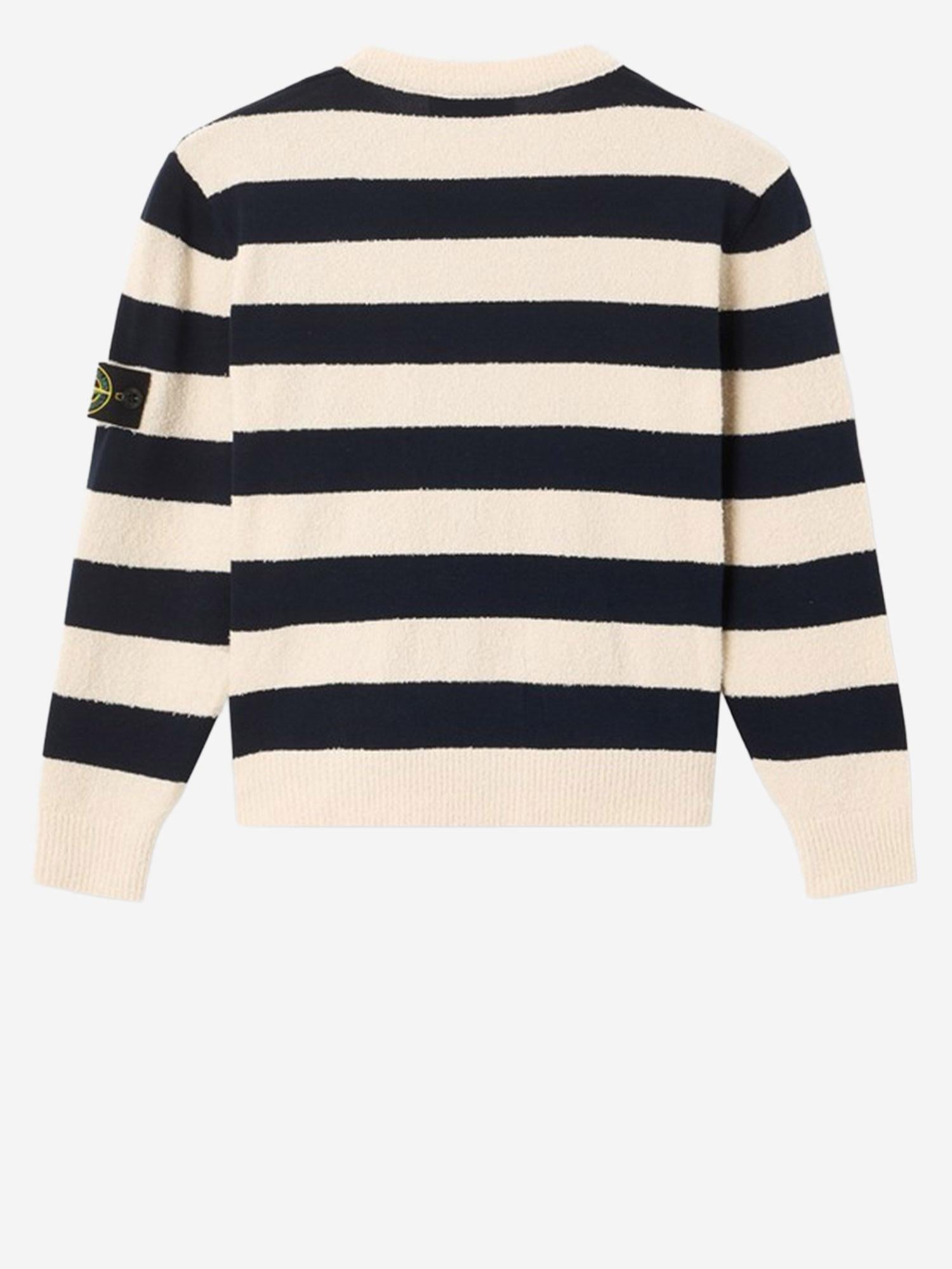 MAGLIONE IN MISTO COTONE A RIGHE 5100011 S0M11V0028 STONE ISLAND KIDS 