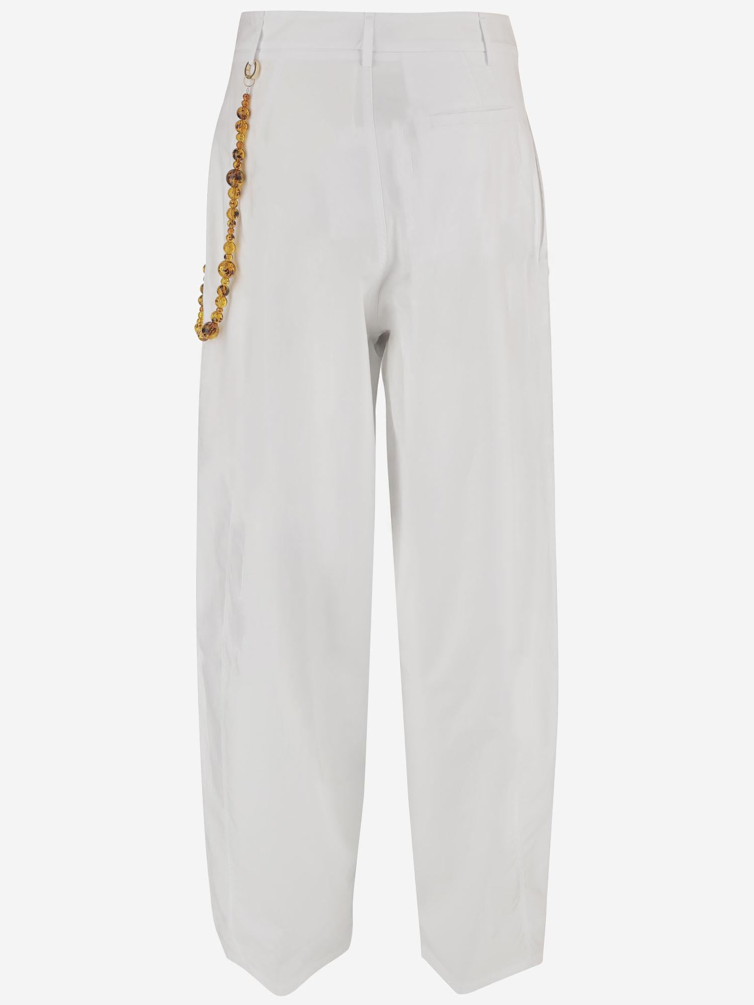 PANTALONI PHEBE IN COTONE CON DETTAGLIO DECORATIVO WTR36 FAC1620001 DARKPARK 