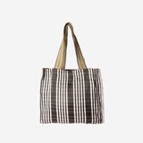 BORSA SHOPPING CON MOTIVO A RIGHE AU820993 08BLACK/WHITE EJA 