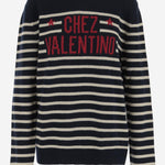 MAGLIONE CHEZ VALENTINO IN LANA CON MOTIVO A RIGHE 7V3KC34W B1WDYB VALENTINO 