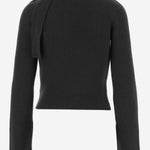 MAGLIONE CON COLLO A SCIARPA IN LANA E CASHMERE KN2638041 999B PATOU 