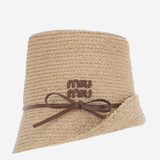 CAPPELLO IN RAFIA CON LOGO 5HC503 2IIFF062F MIU MIU 