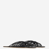 SANDALI SARA CON ELASTICO E PELLE F1617W180 BLK THE ROW 