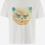 T-shirt in cotone con Stampa Le Chat De La Maison 8V3MG16P BD0A03 VALENTINO 