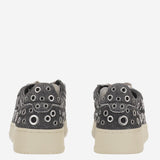 SNEAKERS IN CAMOSCIO CON OCCHIELLI METALLICI AULWTF01 SUEHOLBLKSILV AUTRY 