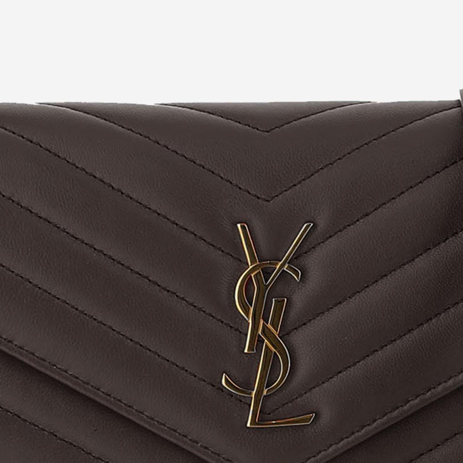 PORTAFOGLIO IN PELLE CON CATENA ENVELOPE CASSANDRE 857605 AAA441997 SAINT LAURENT 