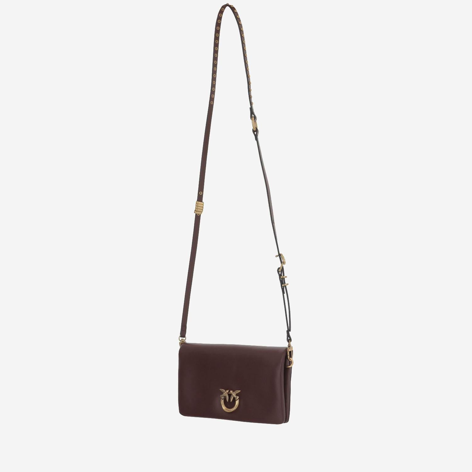 BORSA IN PELLE CON LOGO 106023 A0QOR49Q PINKO 