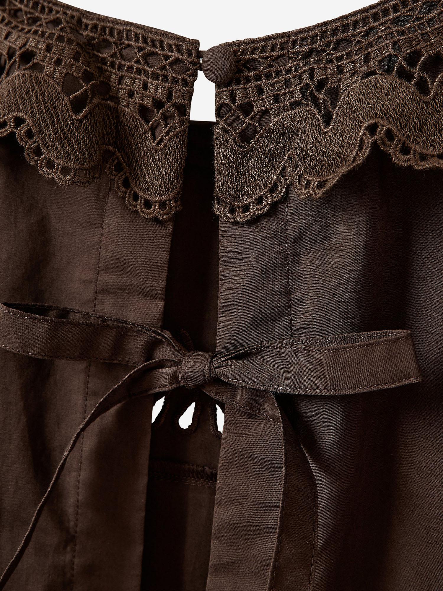 TOP IN COTONE CON INSERTI IN PIZZO 22236 512 THE.GARMENT 