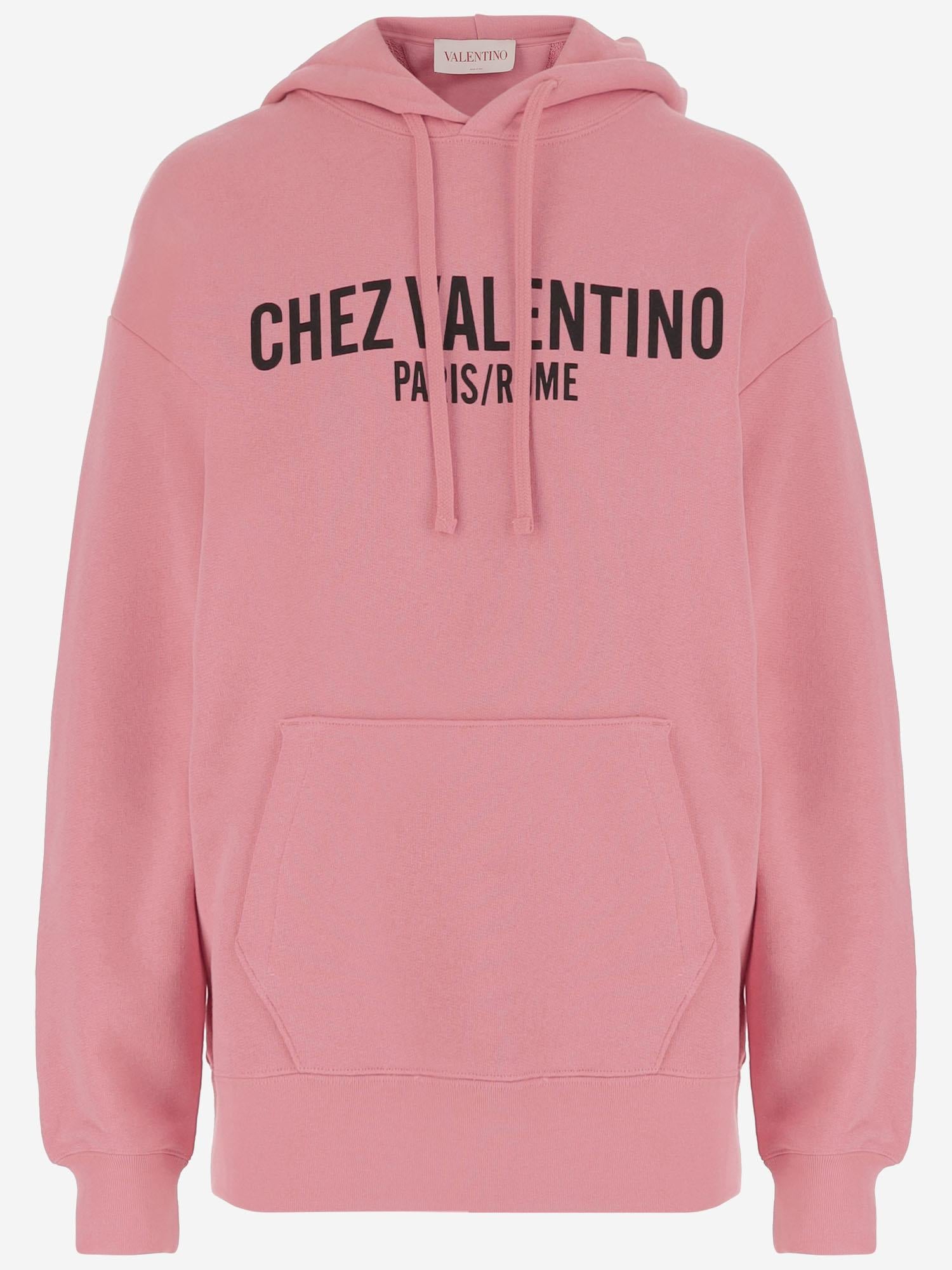 FELPA IN COTONE CON STAMPA CHEZ VALENTINO 6B3MF24D960 259 VALENTINO 