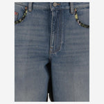 JEANS IN COTONE CON STAMPE FLOREALI 6B0DD19X94V 558 VALENTINO 