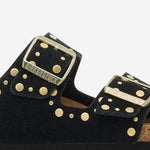 SANDALI ARIZONA Rivet IN SUEDE 1030348 BLACK BIRKENSTOCK 