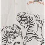 CAMICIA IN COTONE CON STAMPA TIGRI E LOGO 80OALF03 CNF03004 JUST CAVALLI 