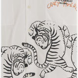 CAMICIA IN COTONE CON STAMPA TIGRI E LOGO 80OALF03 CNF03004 JUST CAVALLI 
