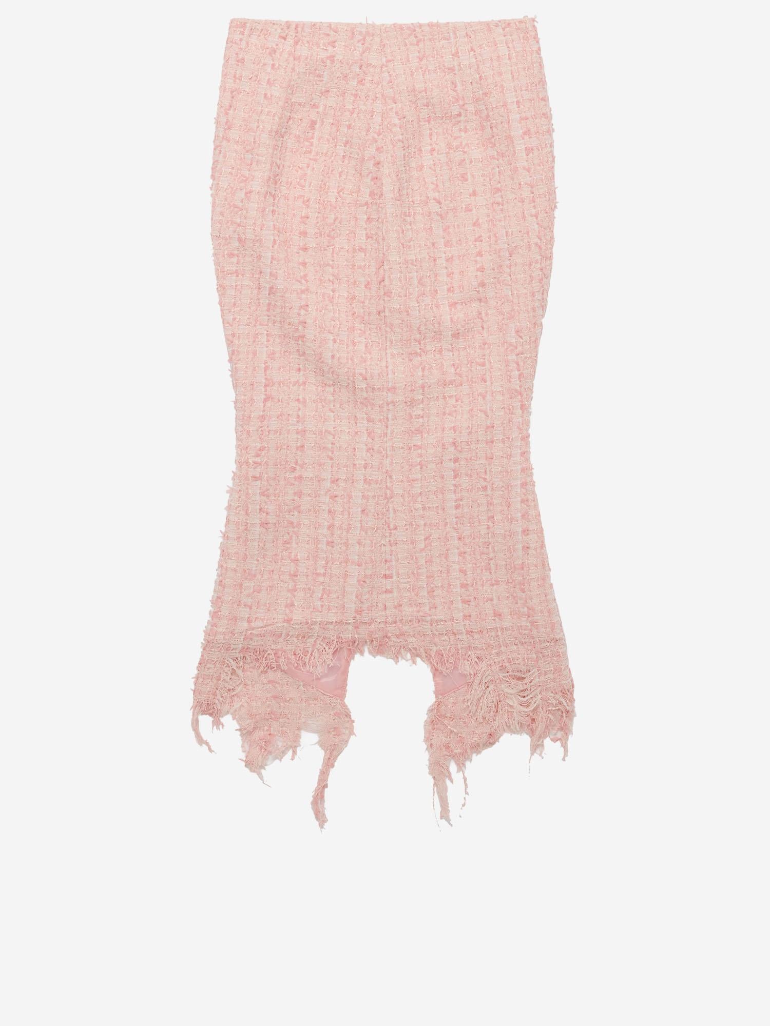 GONNA IN MISTO COTONE CON ORLO SFRANGIATO MAT02SK102 2 MATIERES FECALES 