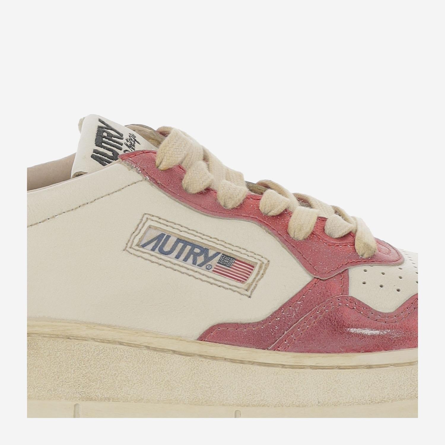 AUTRY AVLWMT01METALLEATREDPINK