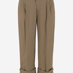 PANTALONI DIANA IN COTONE<BR/> WTR47 FAC780082 DARKPARK 