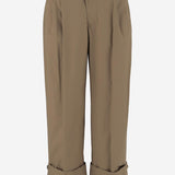 PANTALONI DIANA IN COTONE<BR/> WTR47 FAC780082 DARKPARK 