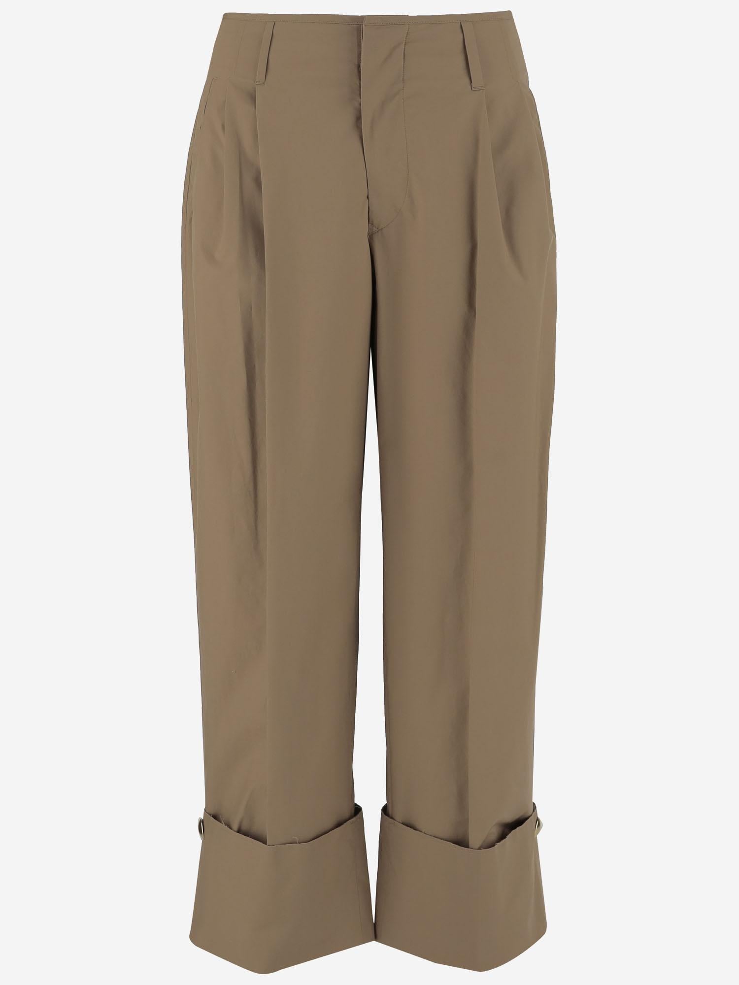 PANTALONI DIANA IN COTONE<BR/> WTR47 FAC780082 DARKPARK 