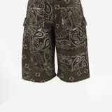 JEANS CORTI IN COTONE CON MOTIVO BANDANA DAM26B02 ARMY DONT @ ME 