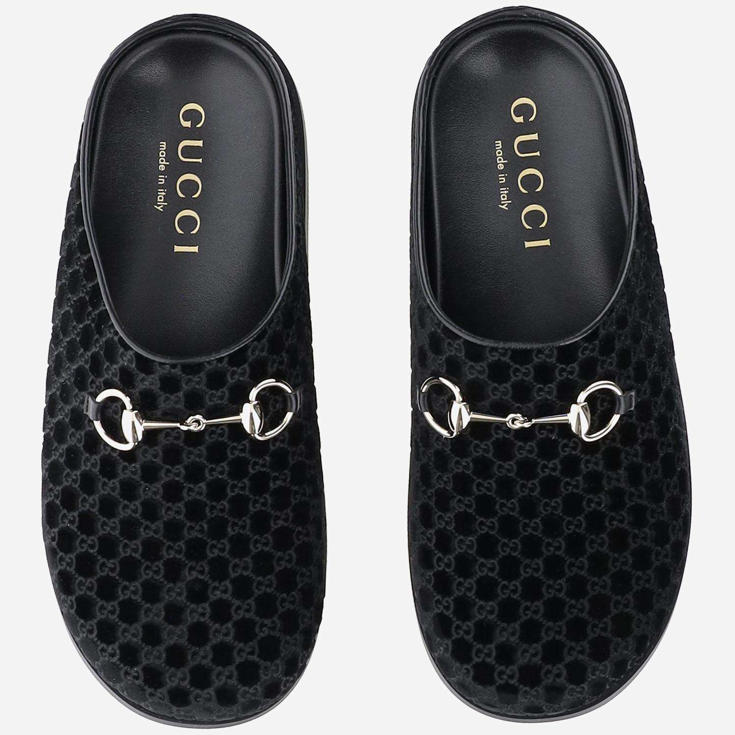 Mules in viscosa e cupro con Morsetto 837130 FAEUF1000 GUCCI 