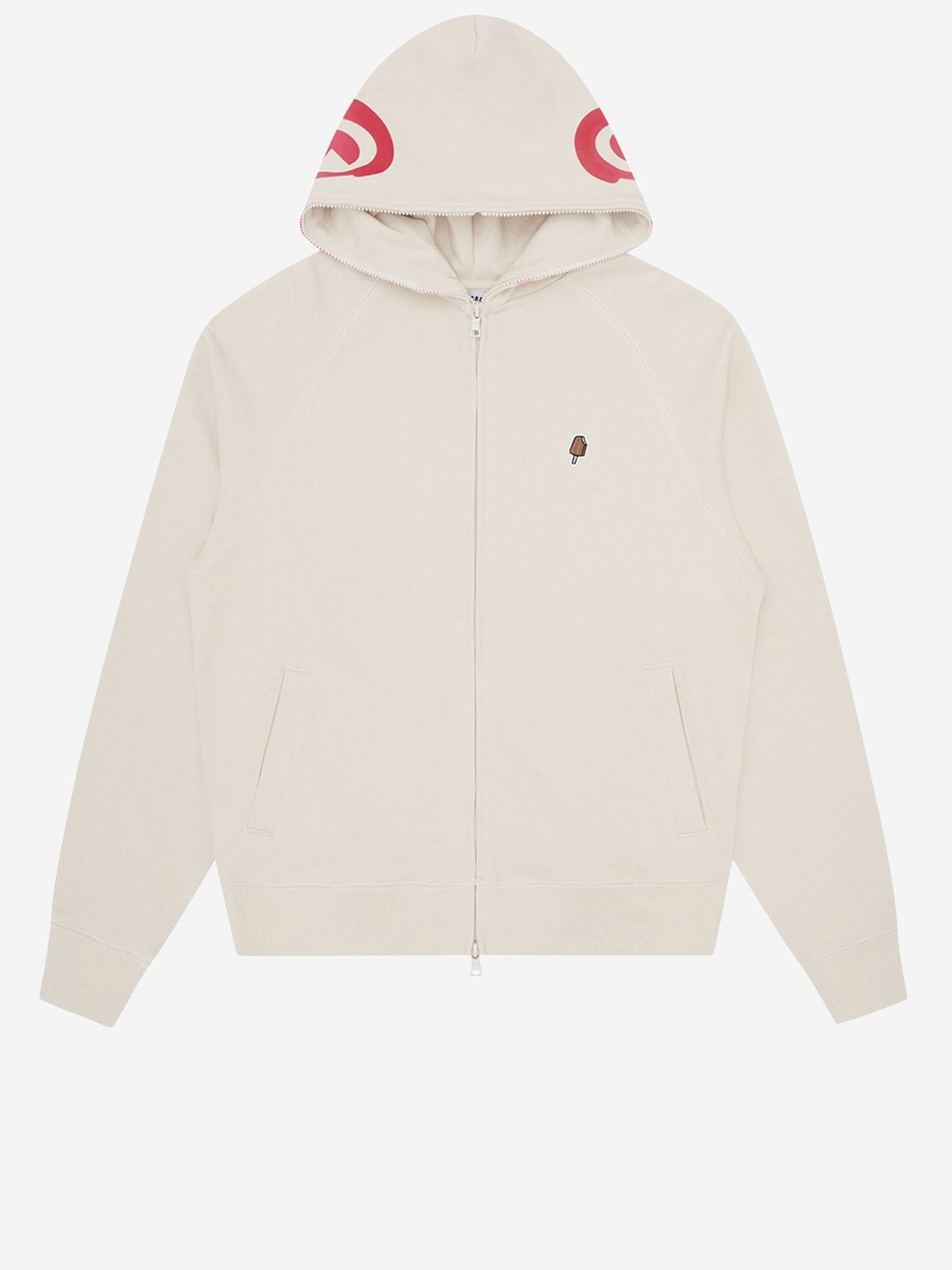 FELPA GRADIENT SMILEY IN COTONE CON LOGO IC25344 ECRU ICECREAM 