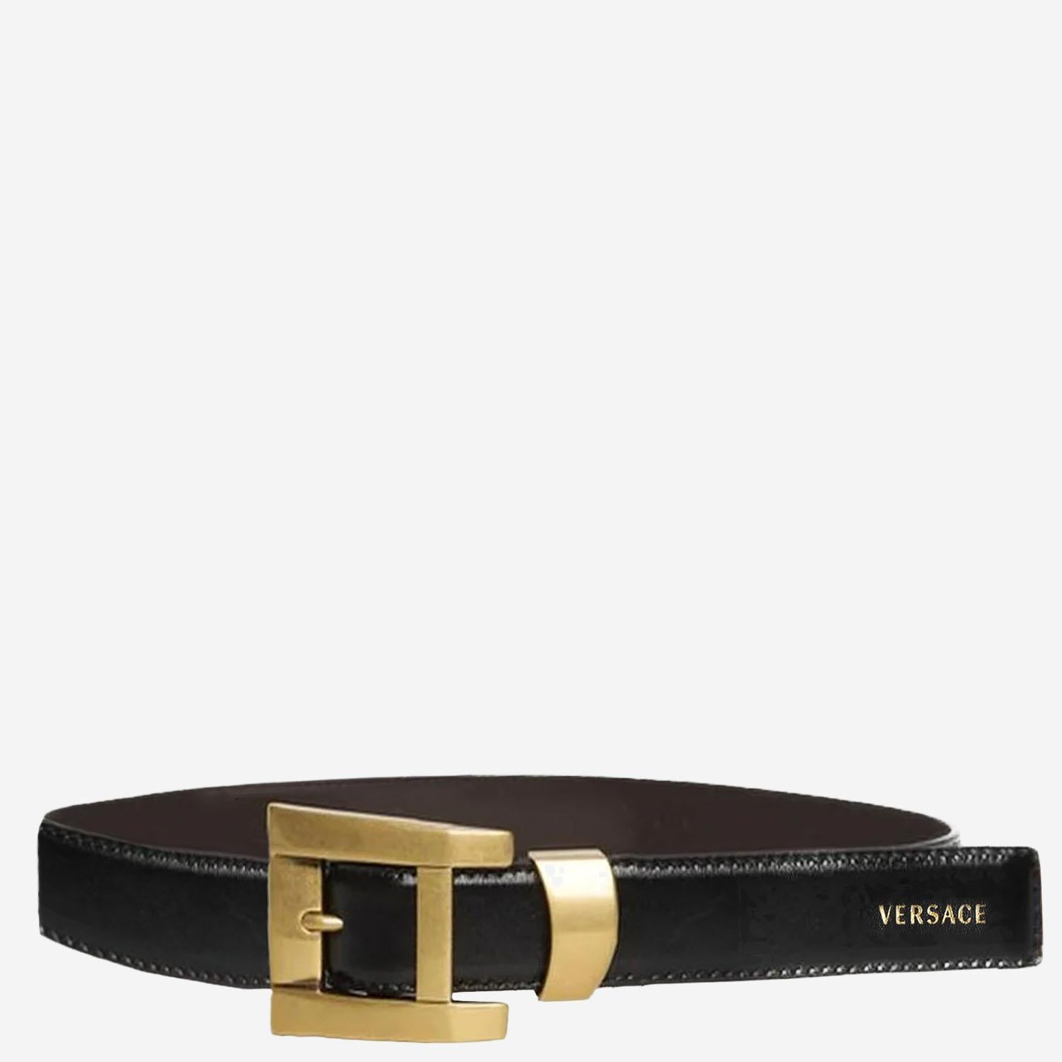 CINTURA IN PELLE CON LOGO 1023735 1A178481B55J VERSACE 