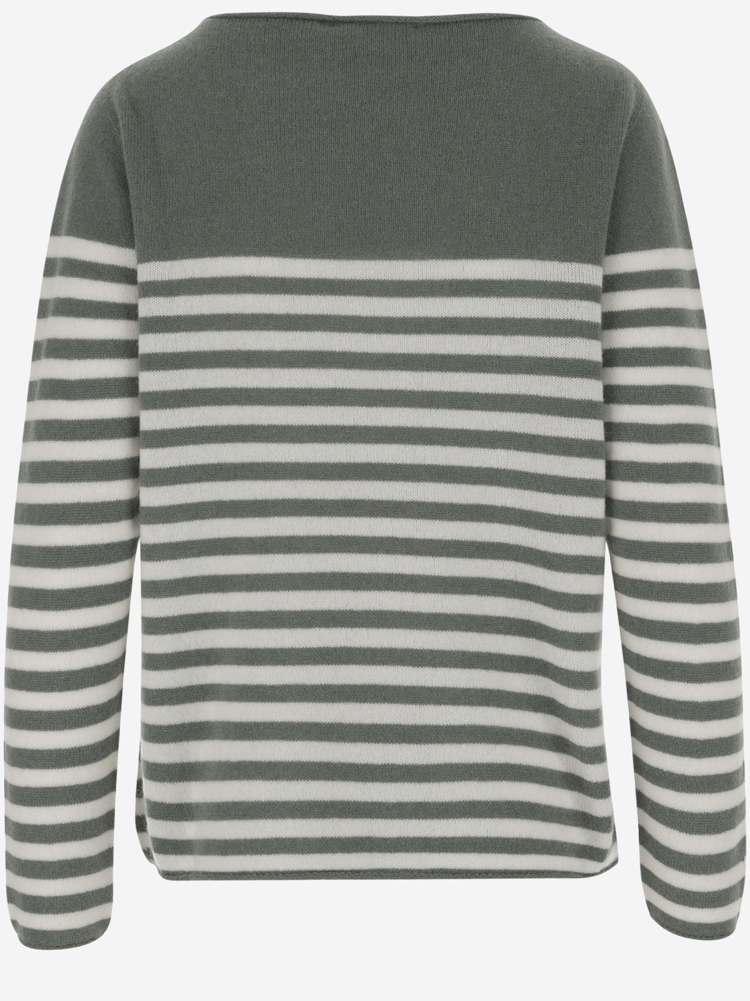 MAGLIONE IN CASHMERE CON MOTIVO A RIGHE P2C110 V203 BRUNO MANETTI 